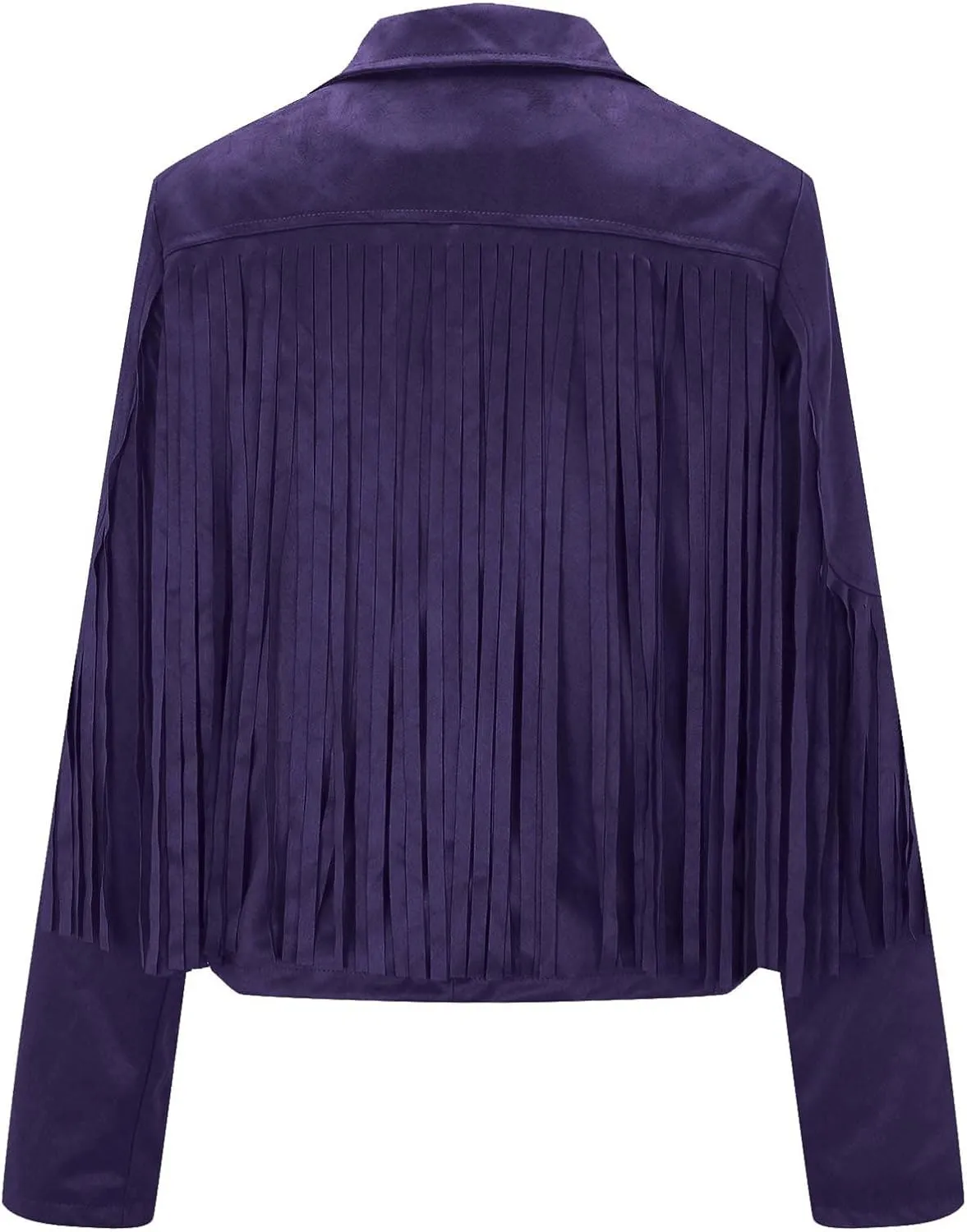 2023 Womens Fringe Jackets Fashion Cropped Petite Coats Tassel Motorcycle Short Jacket Trendy Casual Outerwear Overcoat
