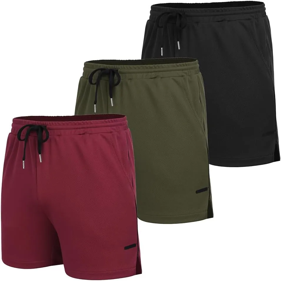 COOFANDY Men's 2 Pack Gym Workout Shorts Quick Dry Athletic Shorts 5 Inch Lightweight Sports Running Shorts with Pockets