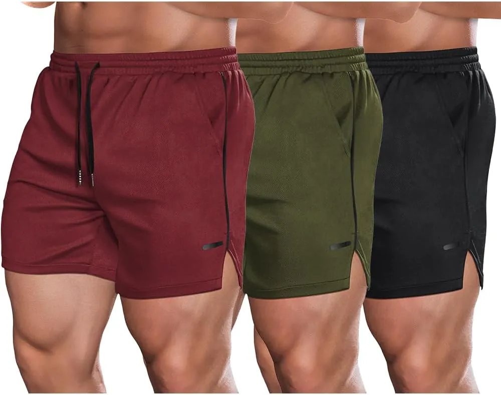 COOFANDY Men's 2 Pack Gym Workout Shorts Quick Dry Athletic Shorts 5 Inch Lightweight Sports Running Shorts with Pockets