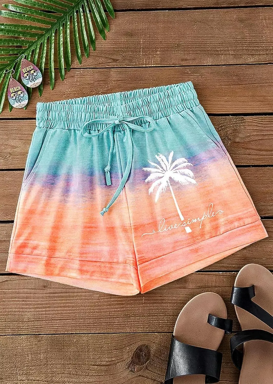 LANMERTREE Sweat Shorts for Women Summer Beach Casual Drawstring Shorts Running Short Workout Lounge Shorts with Pockets