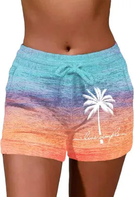 LANMERTREE Sweat Shorts for Women Summer Beach Casual Drawstring Shorts Running Short Workout Lounge Shorts with Pockets