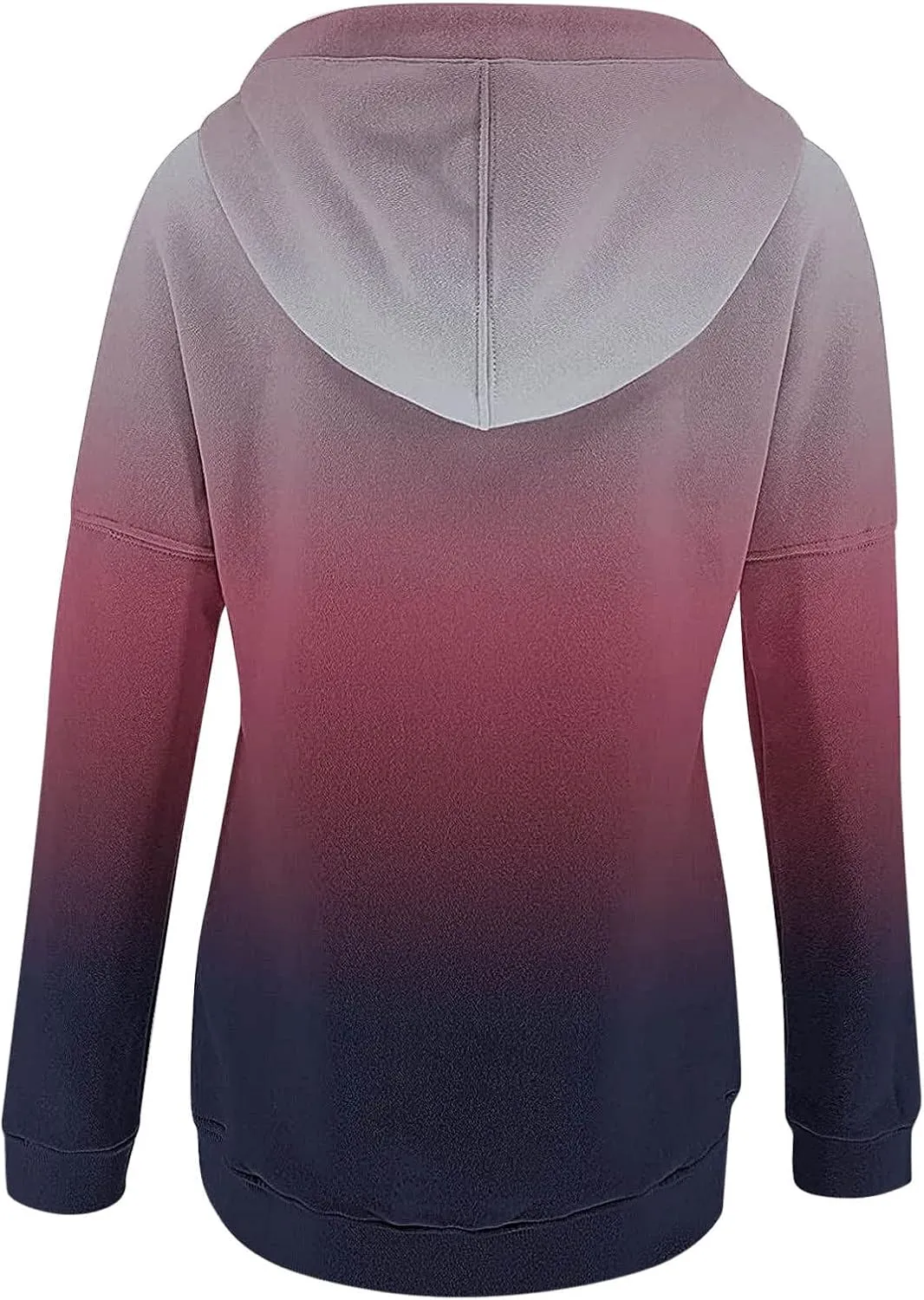 Muyise Womens 2023 Hooded Button Collar Drawstring Hoodies Pullover Sweatshirts Casual Long Sleeve Tops Shirts with Pocket
