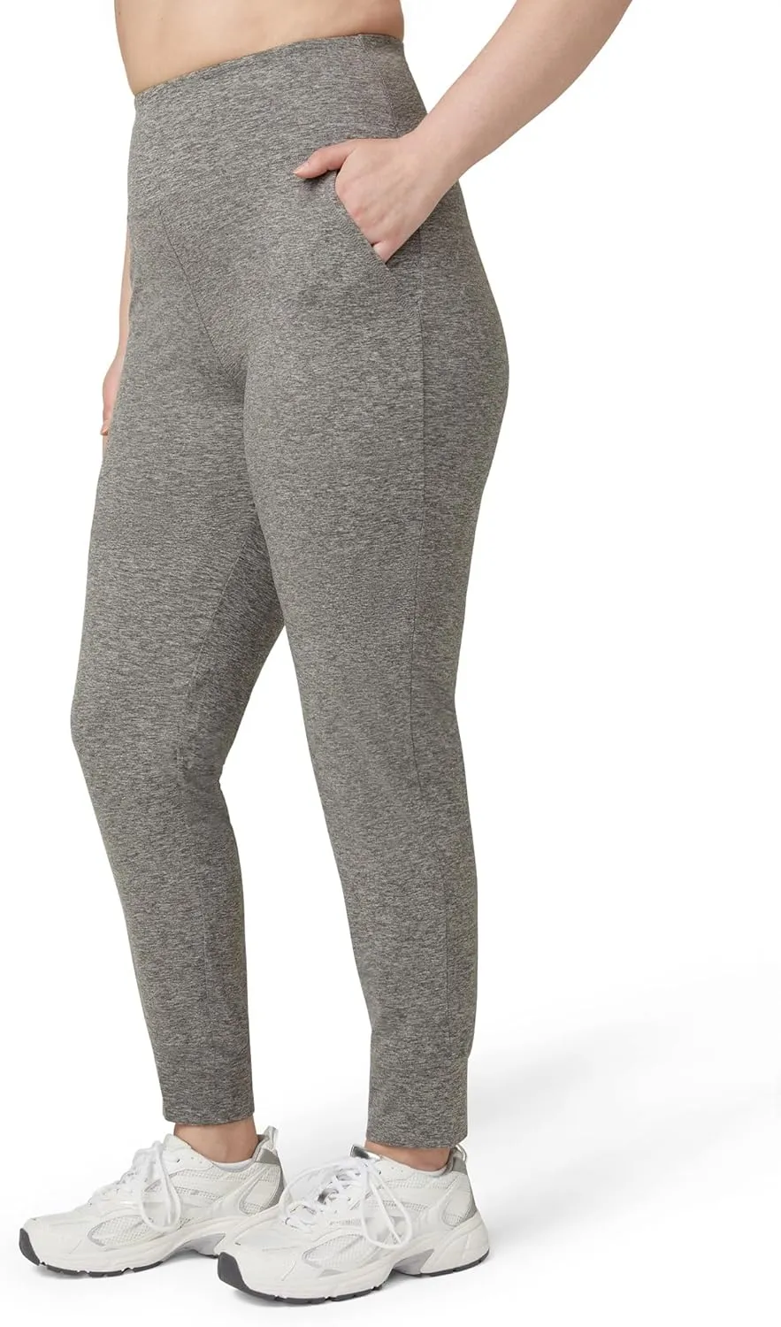 No Nonsense Women's Athletic Jogger with 4-Way Stretch, Pockets, High-Waisted Lounge Pants for Yoga, Running, Workout