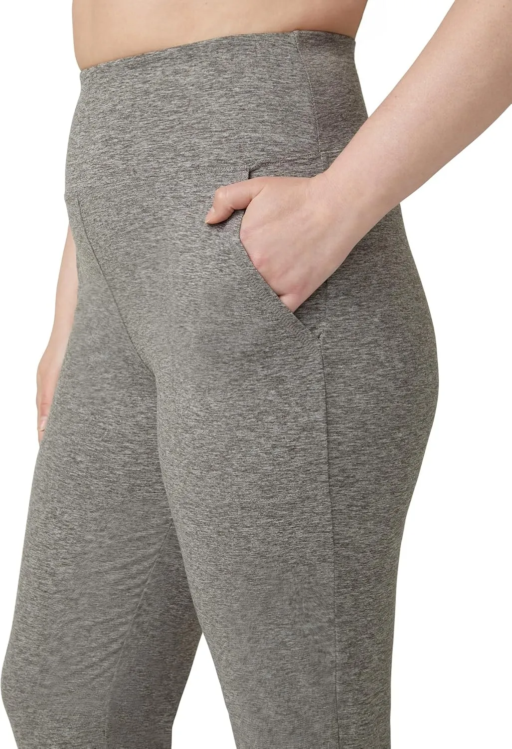 No Nonsense Women's Athletic Jogger with 4-Way Stretch, Pockets, High-Waisted Lounge Pants for Yoga, Running, Workout
