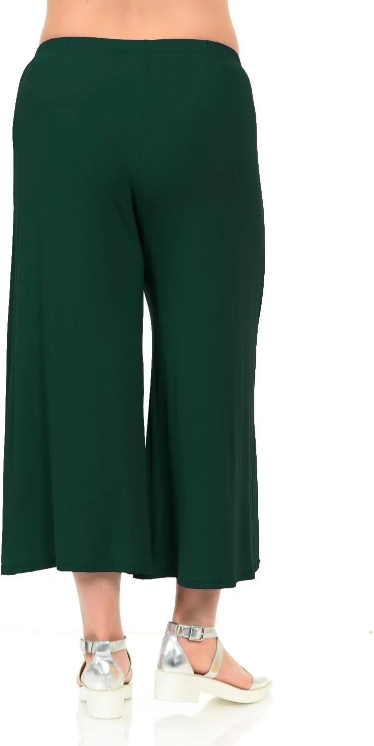 Pastel by Vivienne Women's Lounge Wide Leg Crop Culottes Plus Size