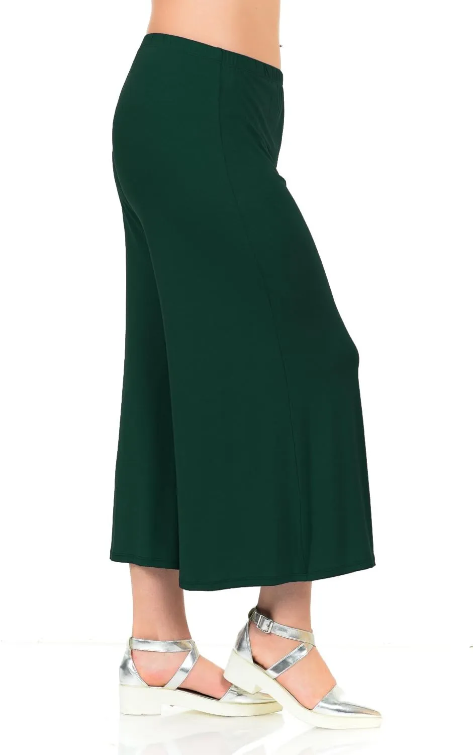 Pastel by Vivienne Women's Lounge Wide Leg Crop Culottes Plus Size