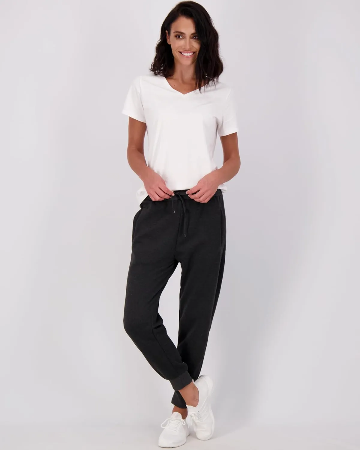 Real Essentials 3 Pack: Women's Ultra-Soft & Warm Fleece Joggers Sweatpants with Pocket (Available in Plus Size)