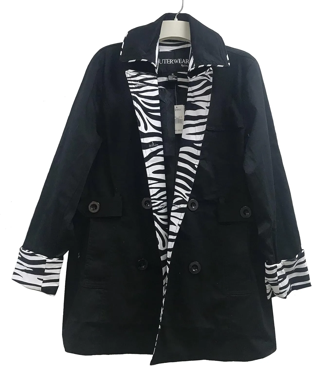 Women Mid-Length Classic Double Breasted Trench Coat Windbreaker
