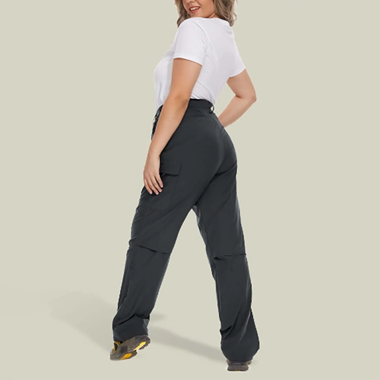 Women's-Hiking-Pants-Cargo-Quick-Dry-Stretch-Lightweight Work Outdoor Pants with 5 Deep Pockets