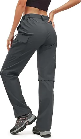 Women's-Hiking-Pants-Cargo-Quick-Dry-Stretch-Lightweight Work Outdoor Pants with 5 Deep Pockets